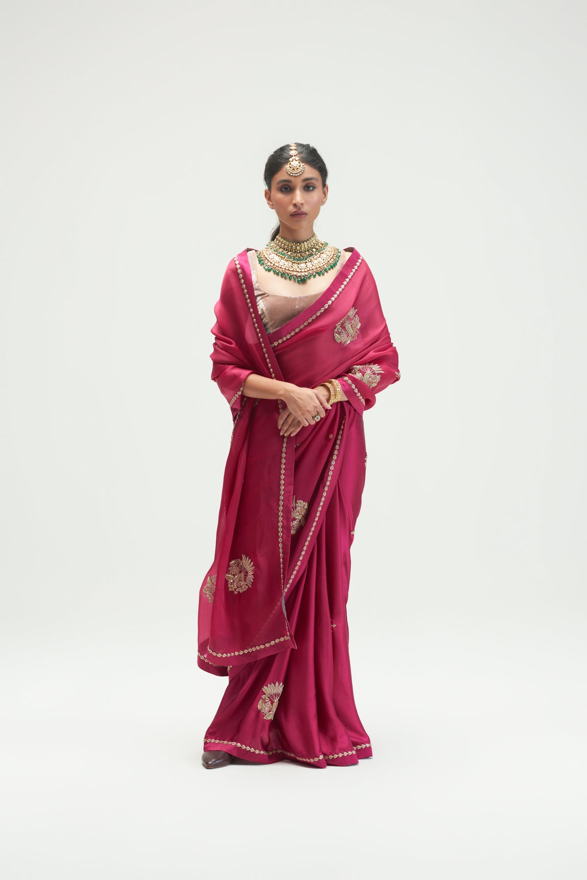 Saigon Embroidered Mulberry Saree