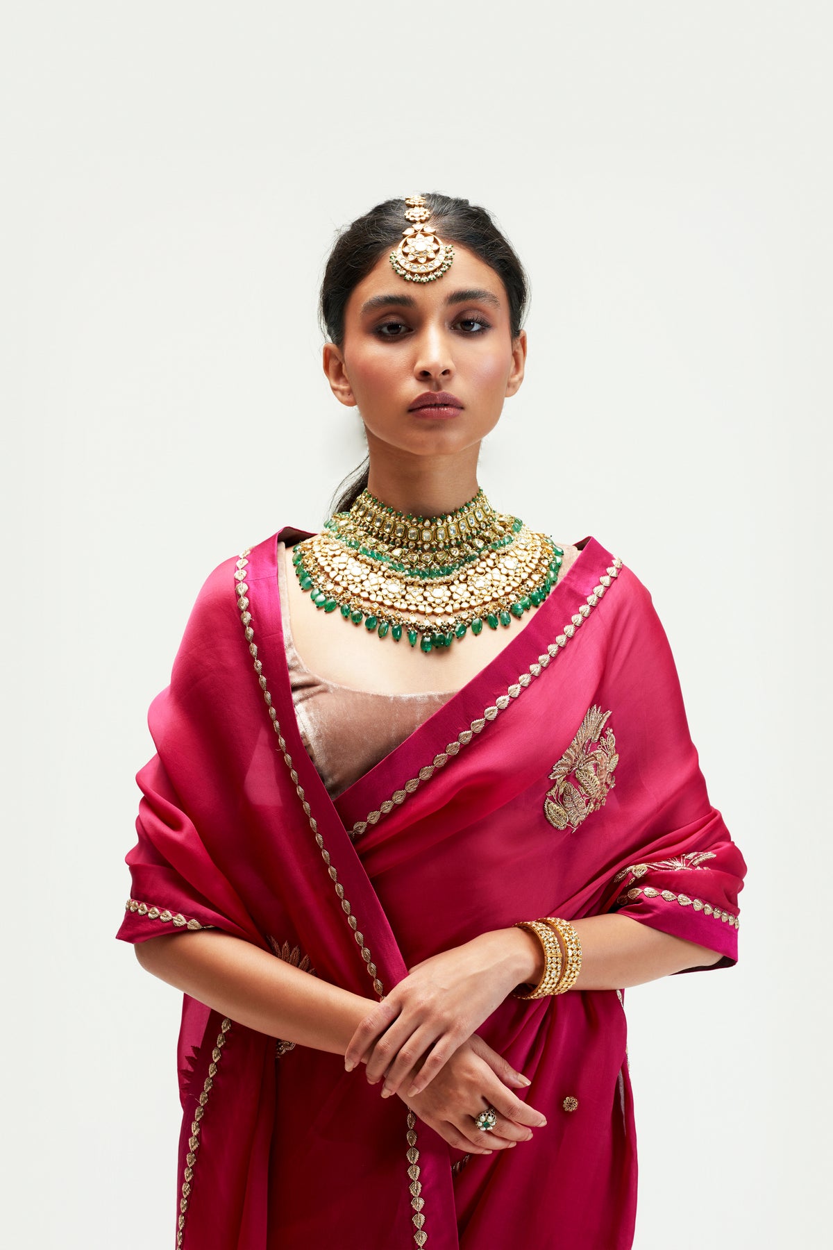 Saigon Embroidered Mulberry Saree