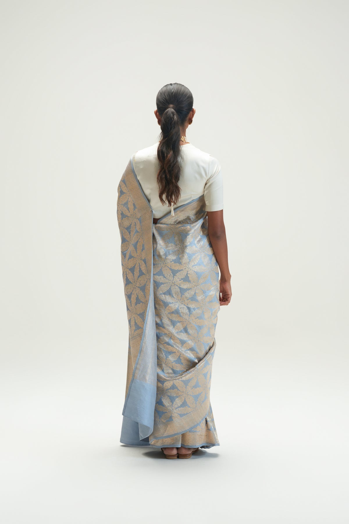 Nasreen Pale Blue Saree