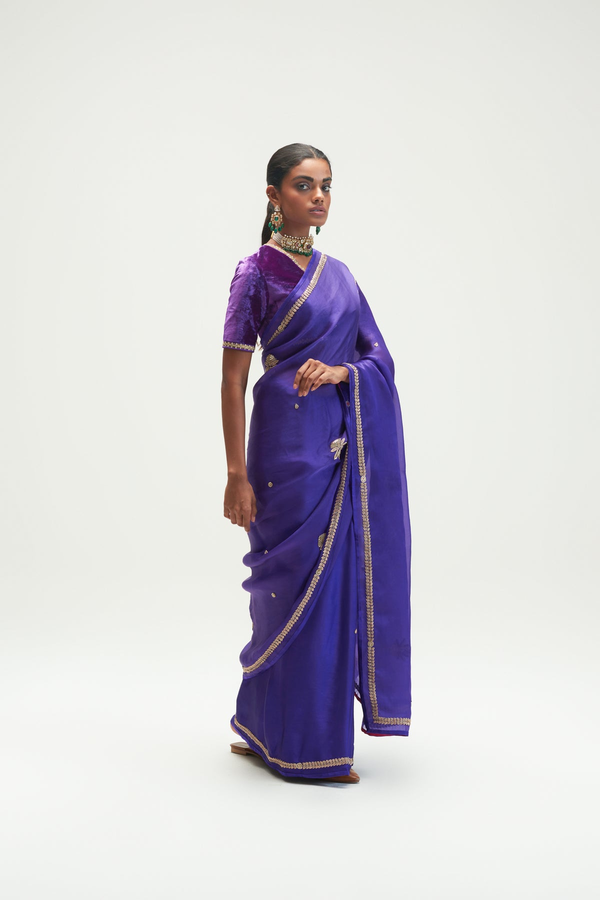 Calicut Embroidered Jamun Saree