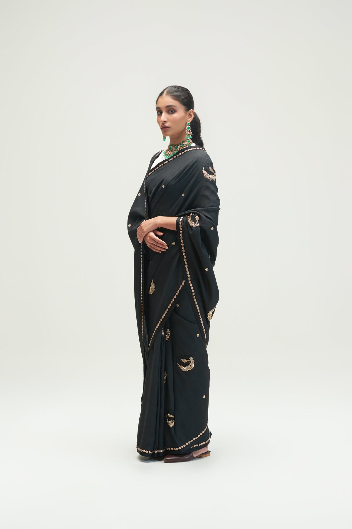 Naaz Charcoal Saree