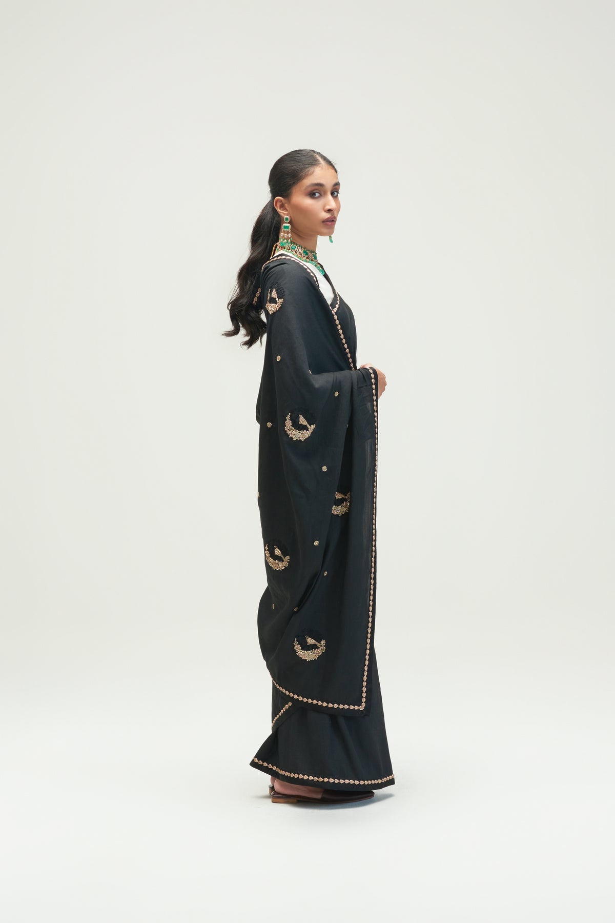 Naaz Charcoal Saree