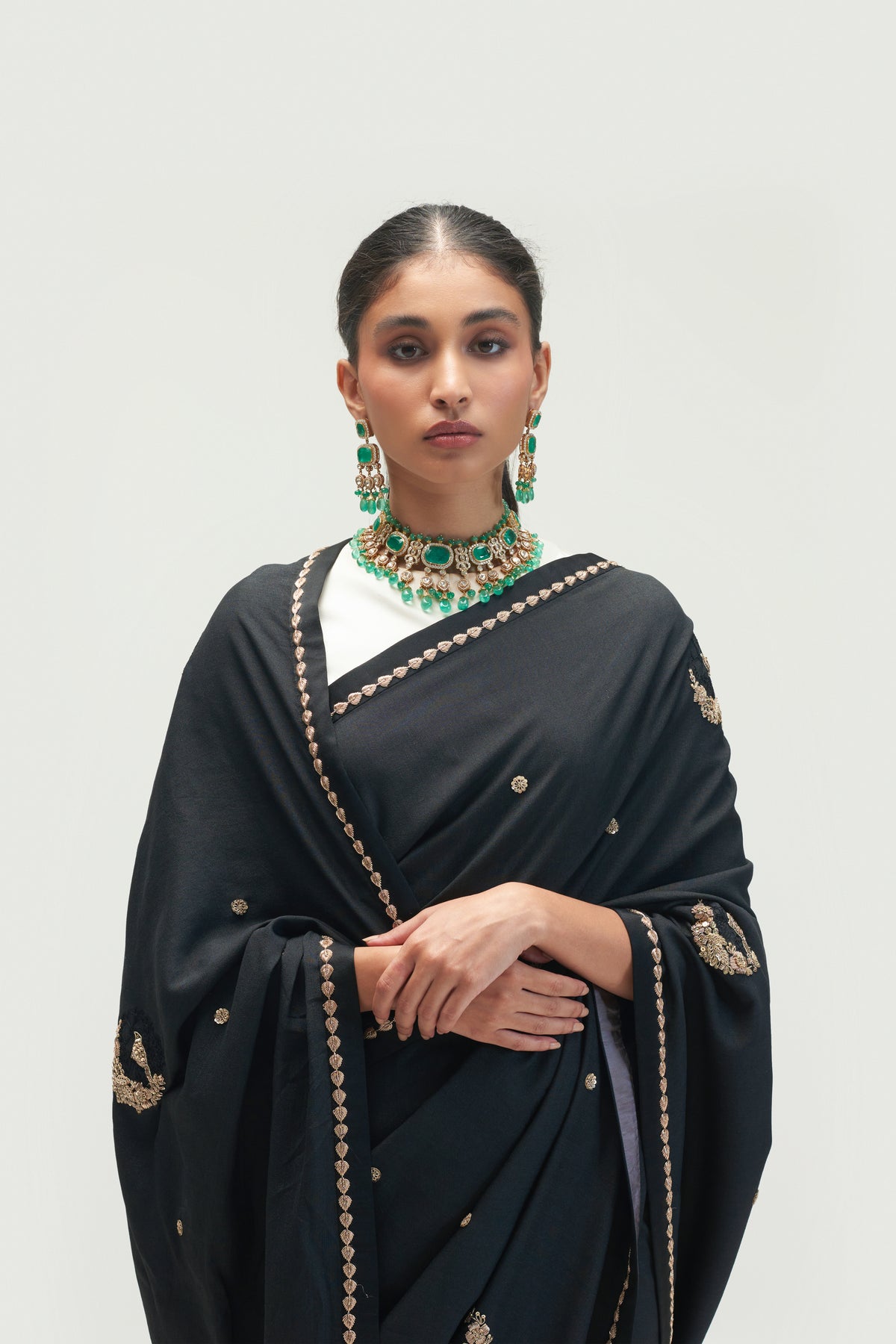 Naaz Charcoal Saree