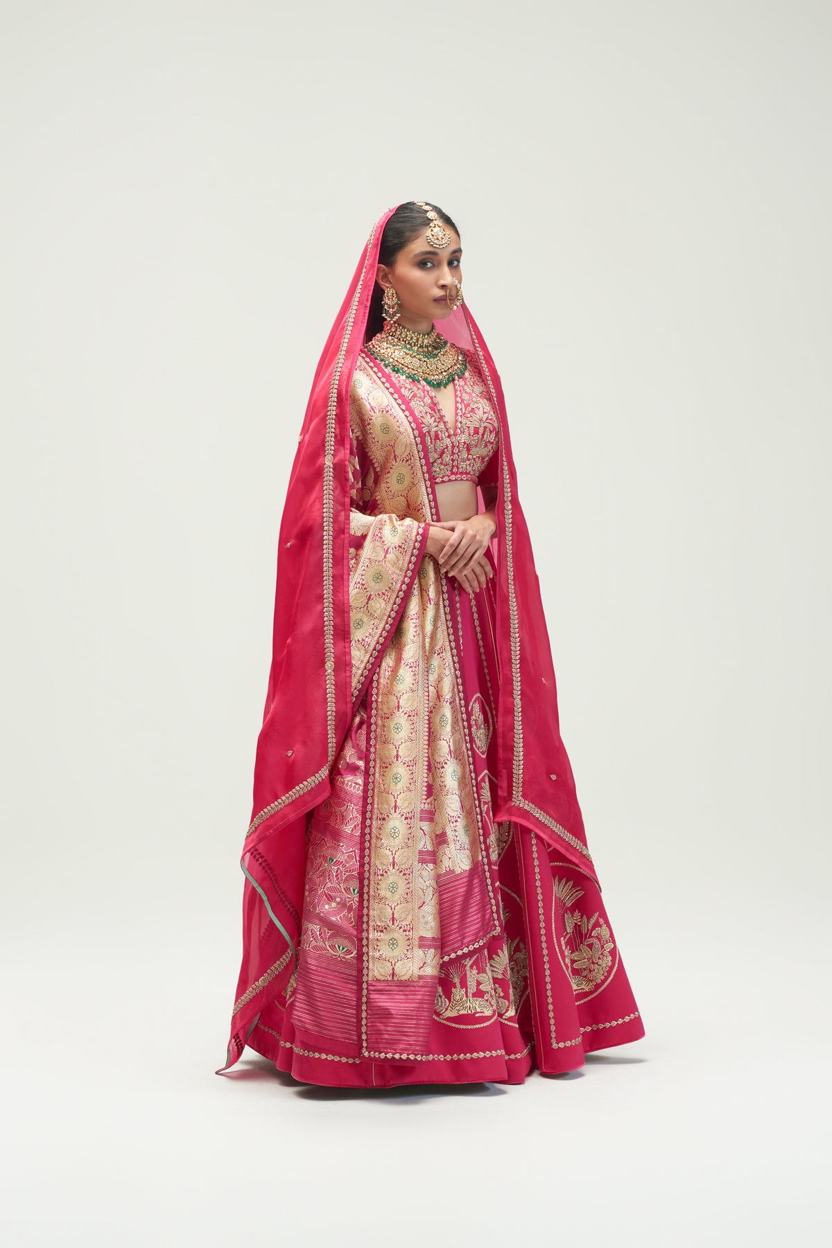 Fuchsia Pink Lehenga Set