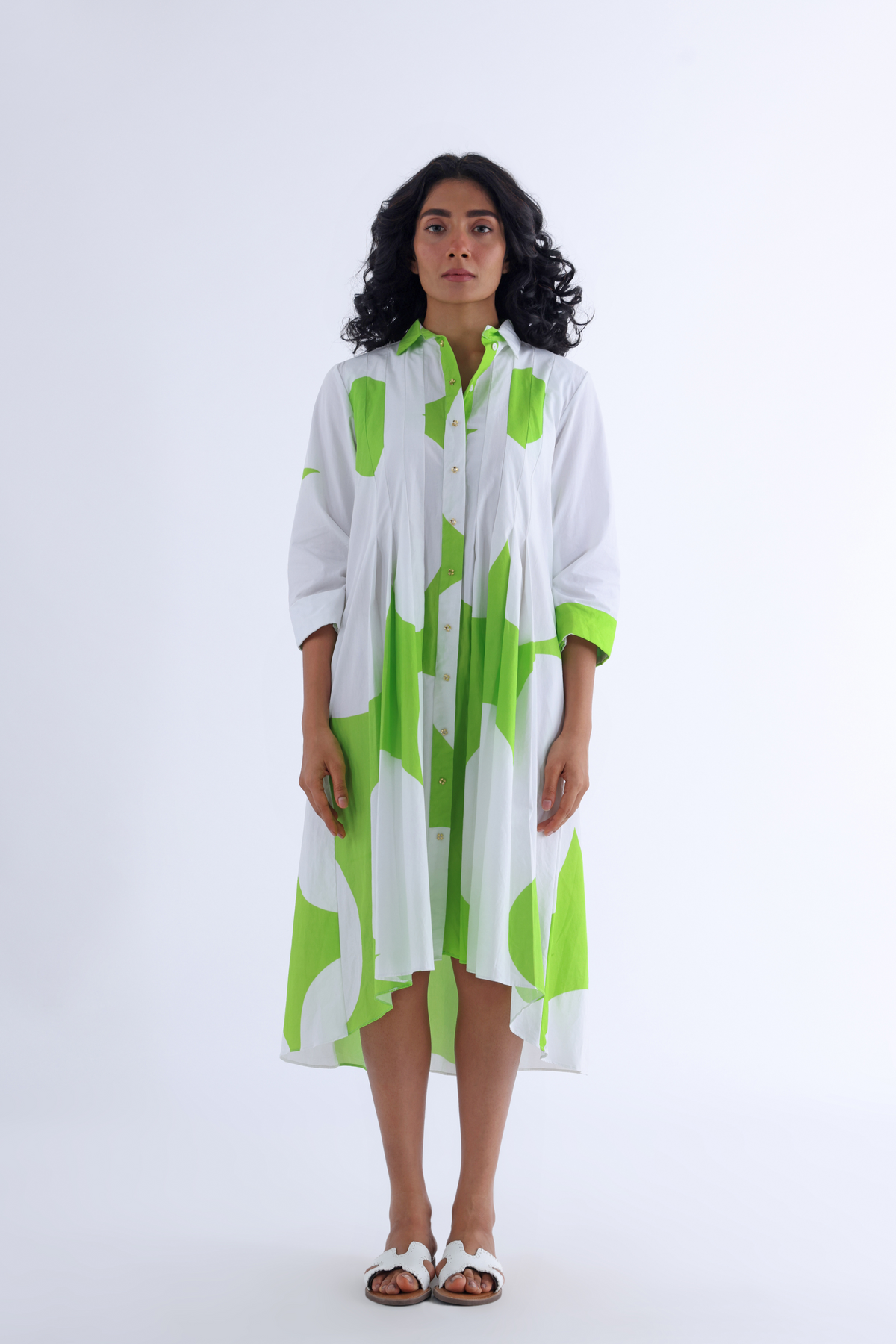 Green Petnuia A Line Dress