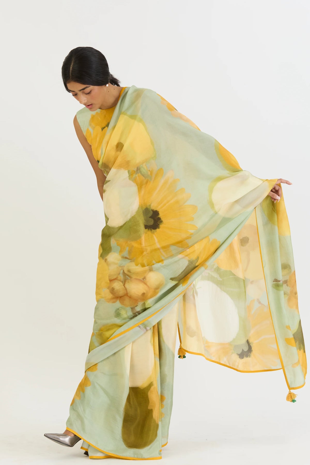 Lemonade Yellow Saree