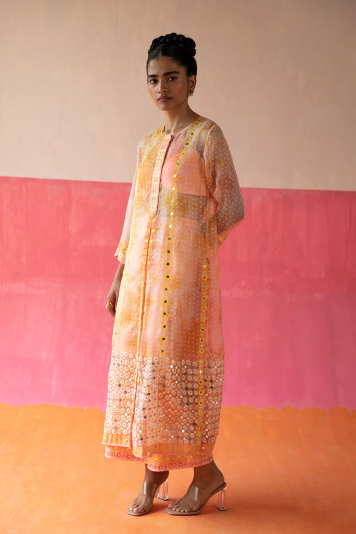 Shaded Ora Aline Kurta Set