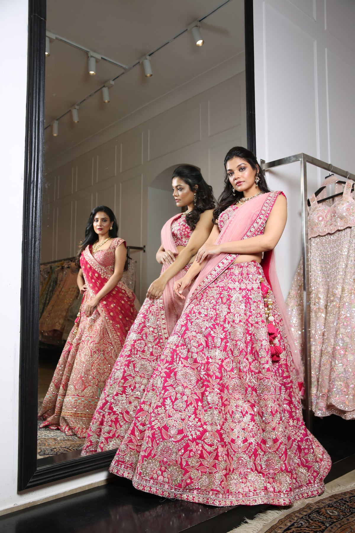 Rani Pink Raw Slik Lehenga