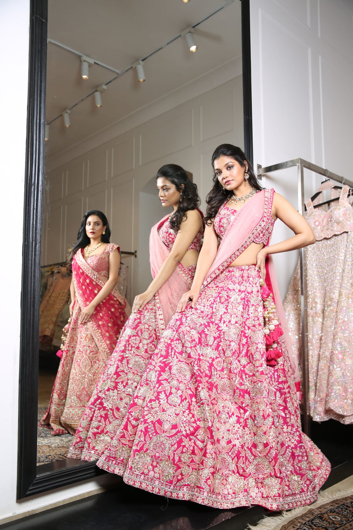 Rani Pink Raw Slik Lehenga