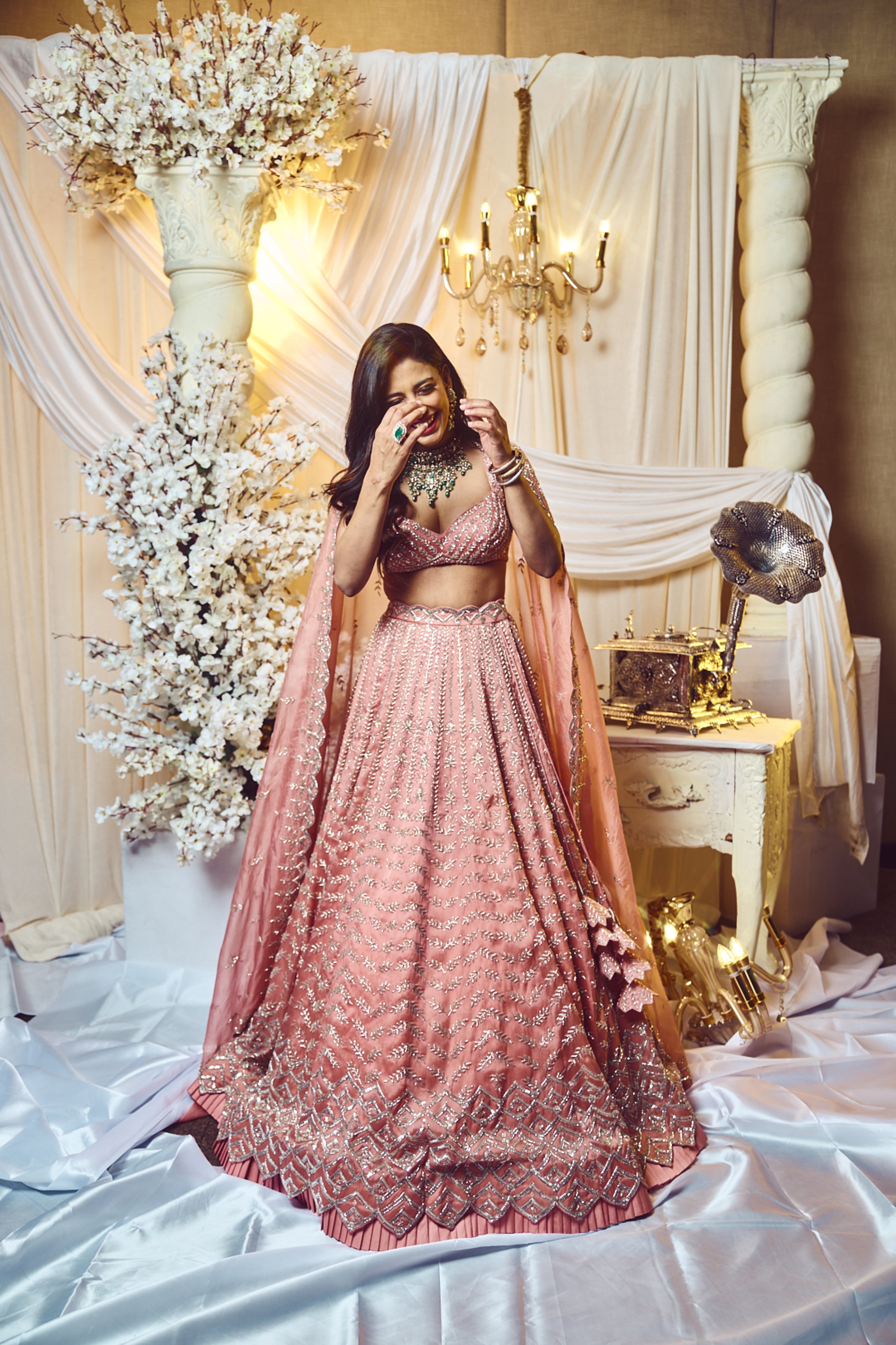 Fuschia Threadwork Lehenga by Jade by Monica and Karishma | Indian bridal  outfits, Designer bridal lehenga, Bridal lehenga