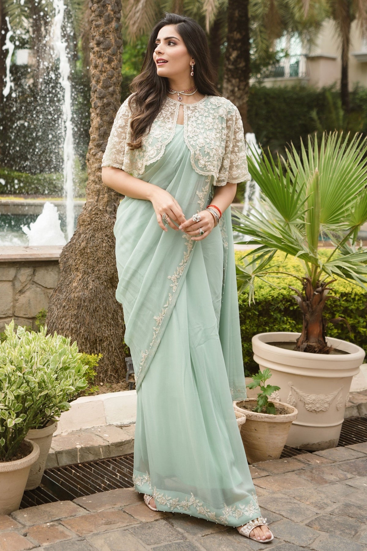 Adena Poncho Saree