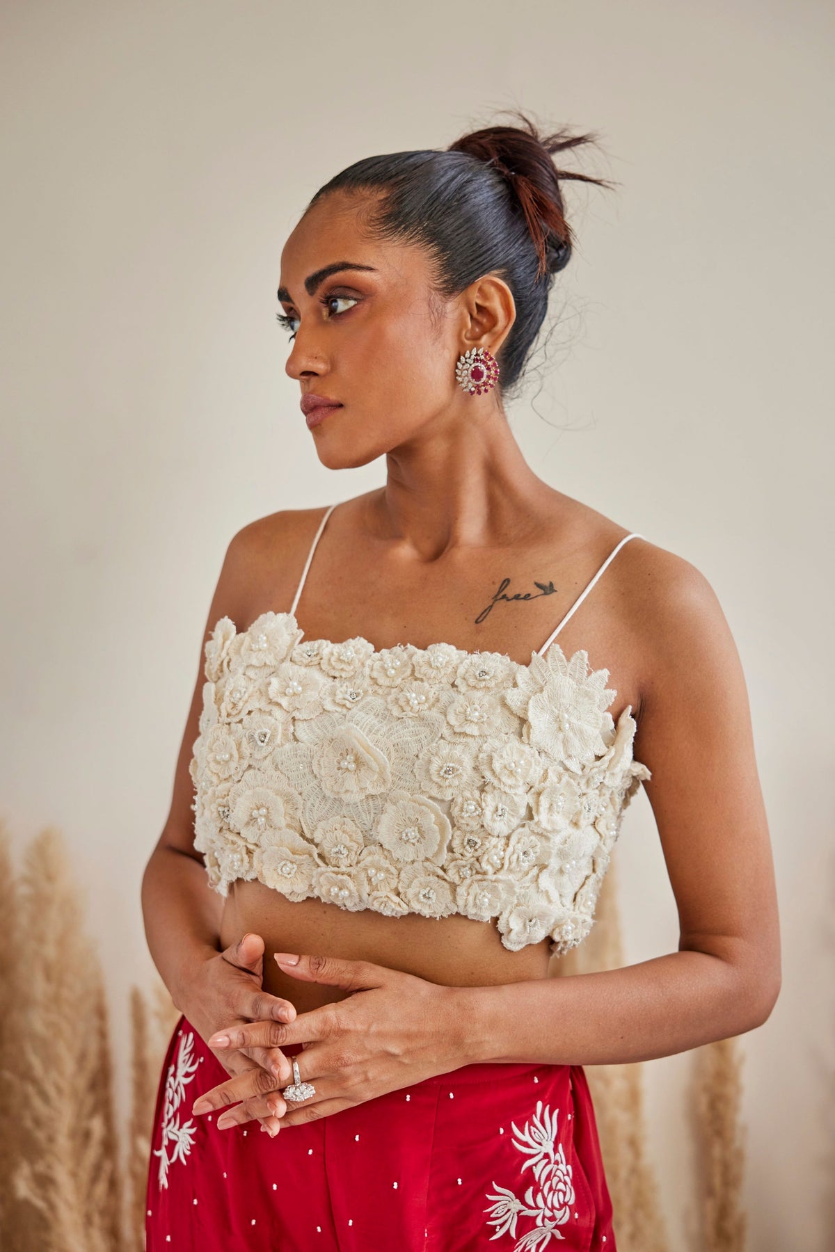 Chikankari 3 D Floral Bandeau