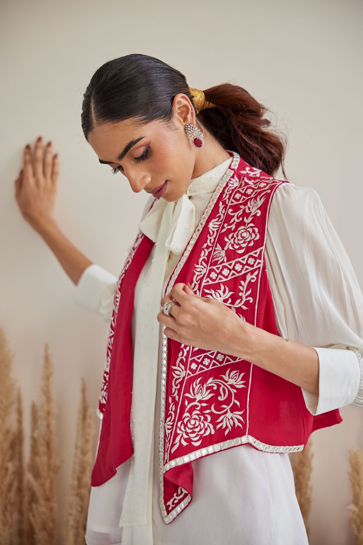 Parsi Gaara Asym Sleeveless Jacket