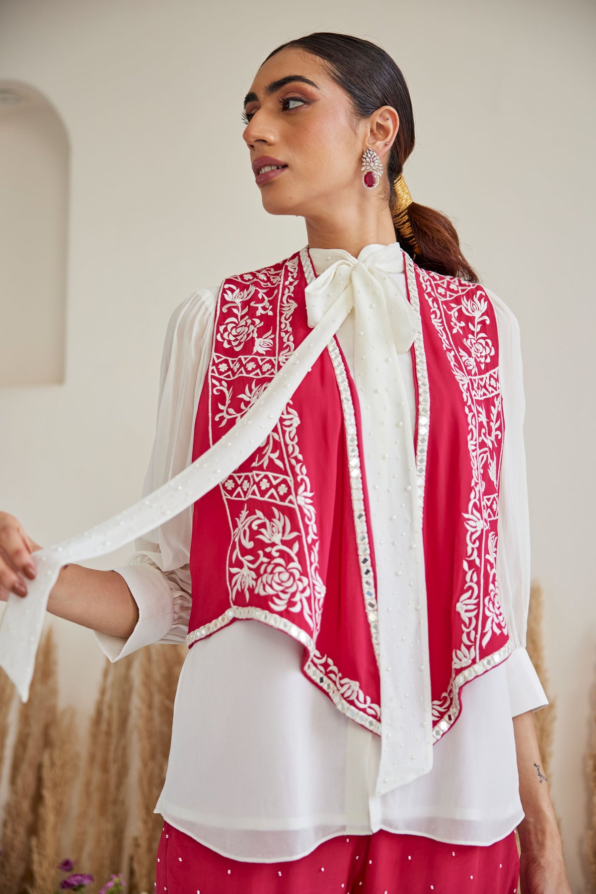 Parsi Gaara Asym Sleeveless Jacket