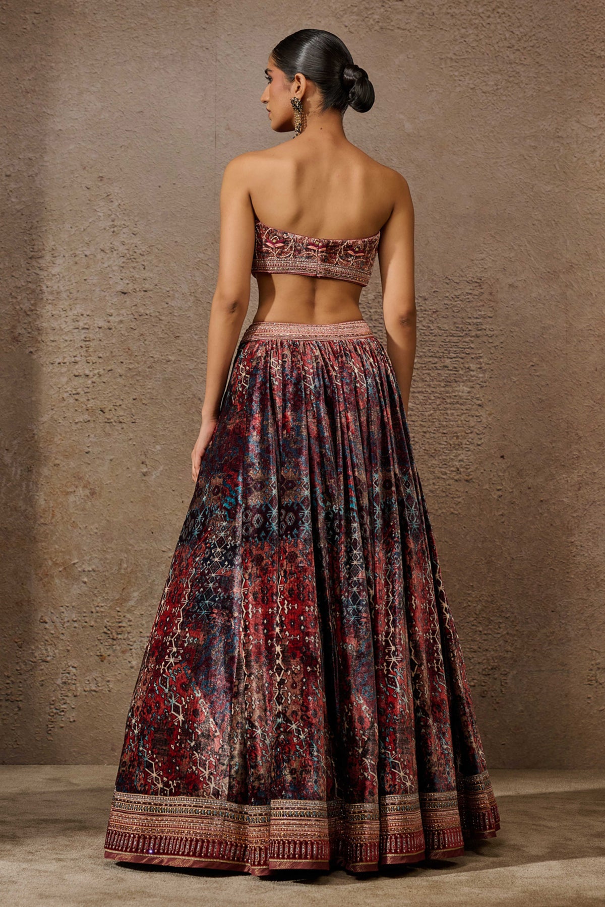 Classic Printed Cape Lehenga Set