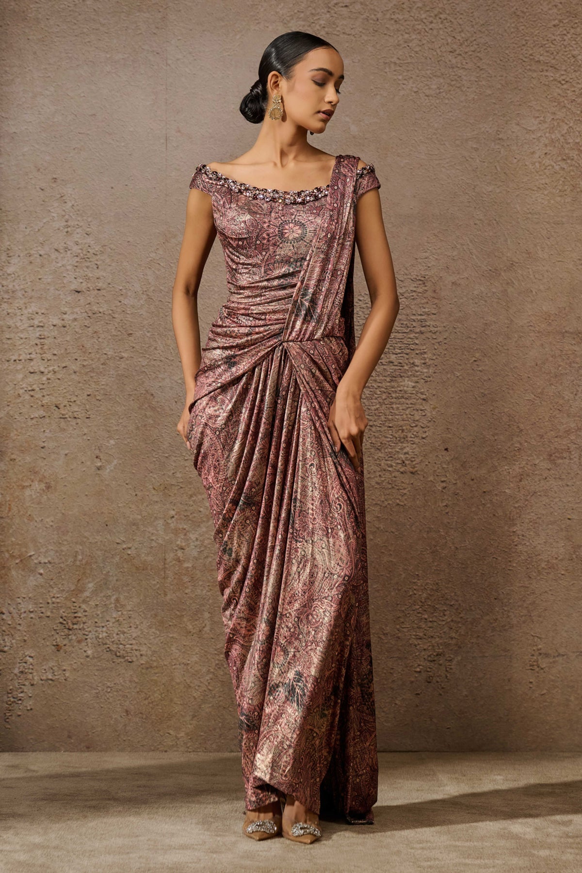 Printed Wine Concept Saree