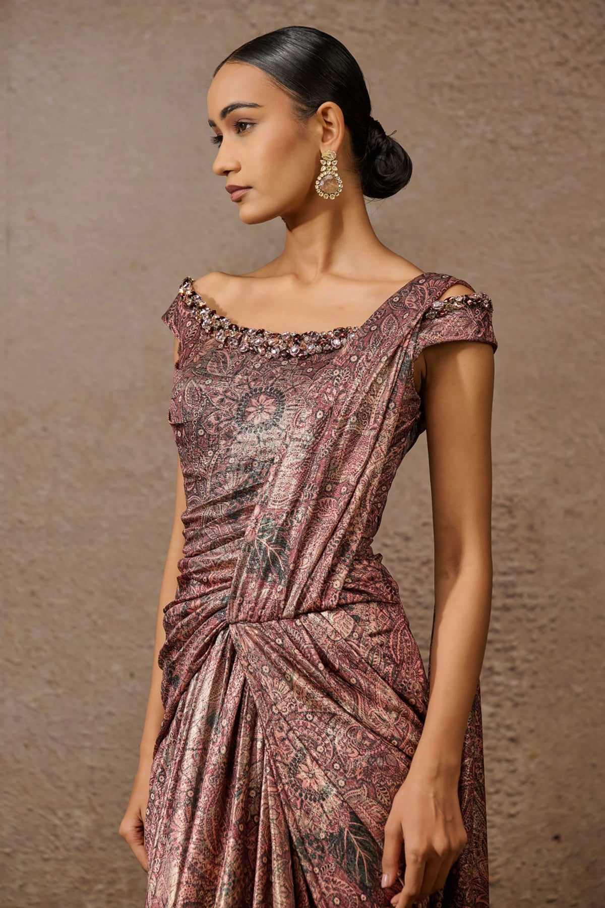 Printed Wine Concept Saree