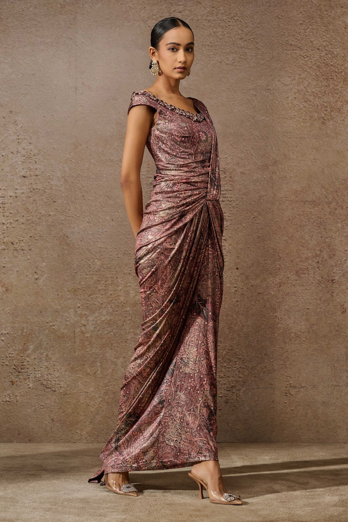 Printed Wine Concept Saree