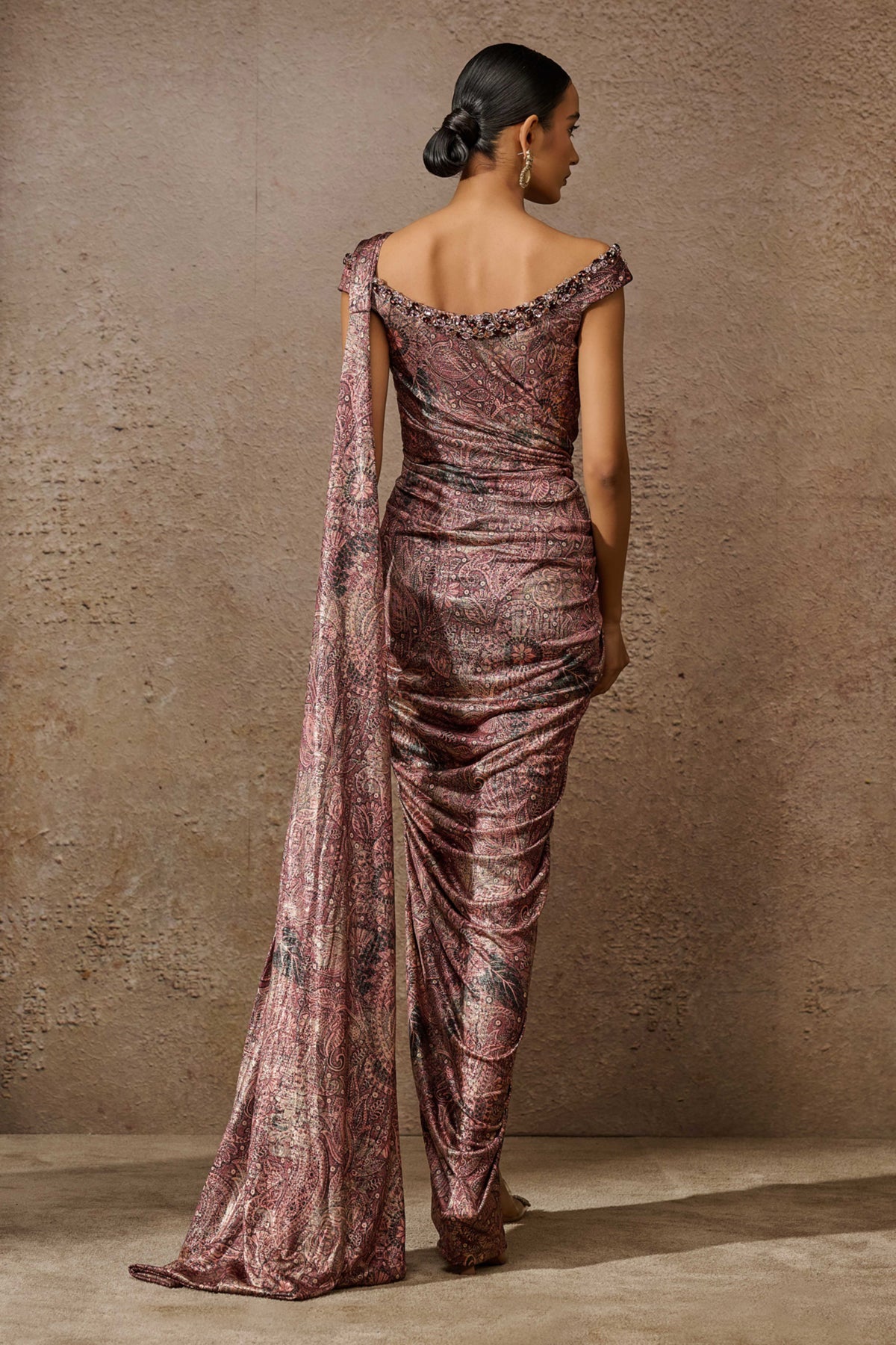 Printed Wine Concept Saree