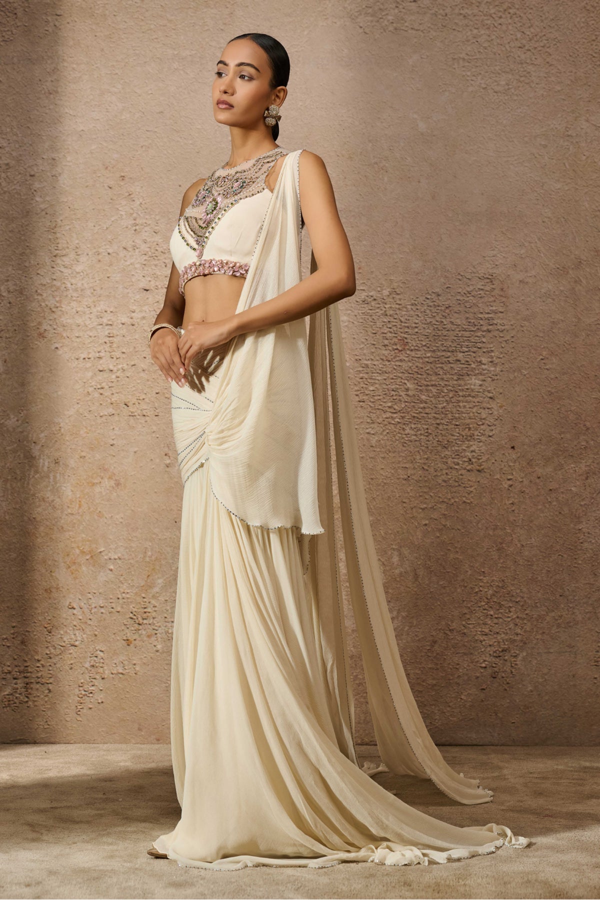 Sculpted Concept Saree  Set