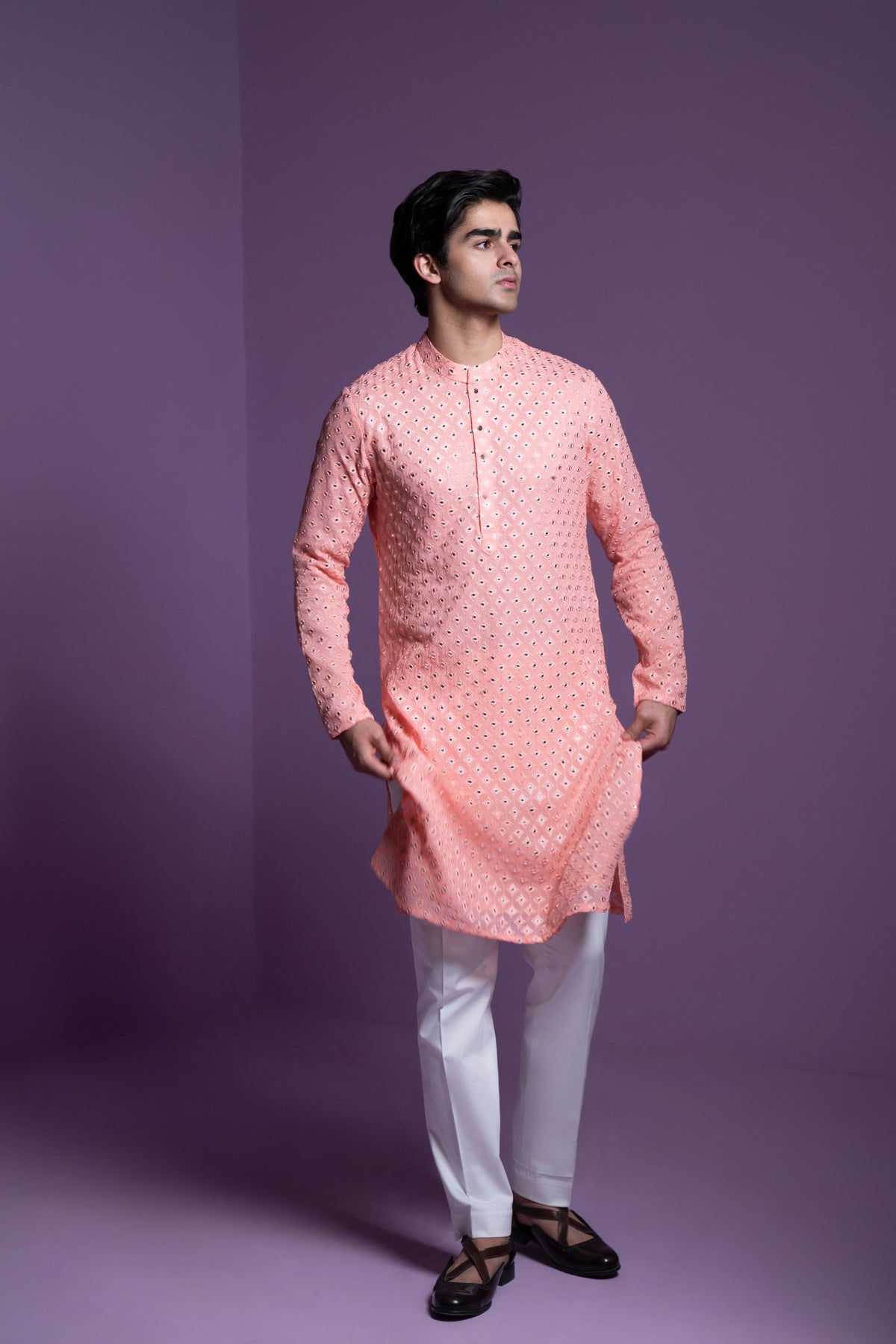 Coral Kurta Set