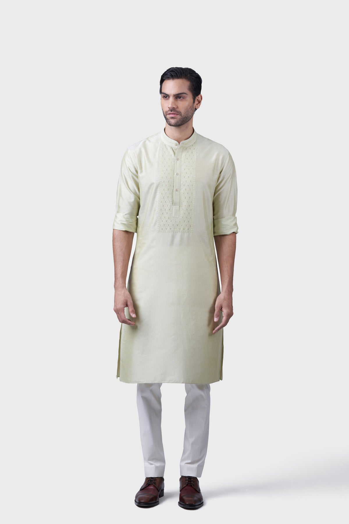 The Tear Drop Chartreuse Kurta