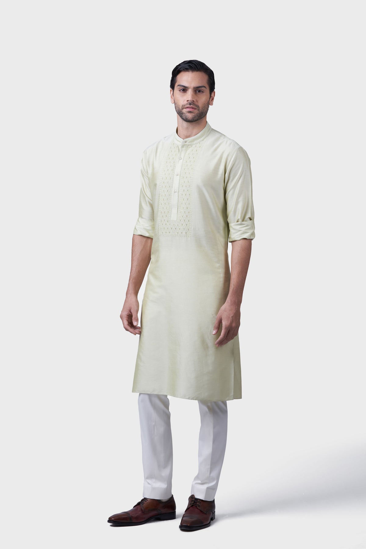 The Tear Drop Chartreuse Kurta