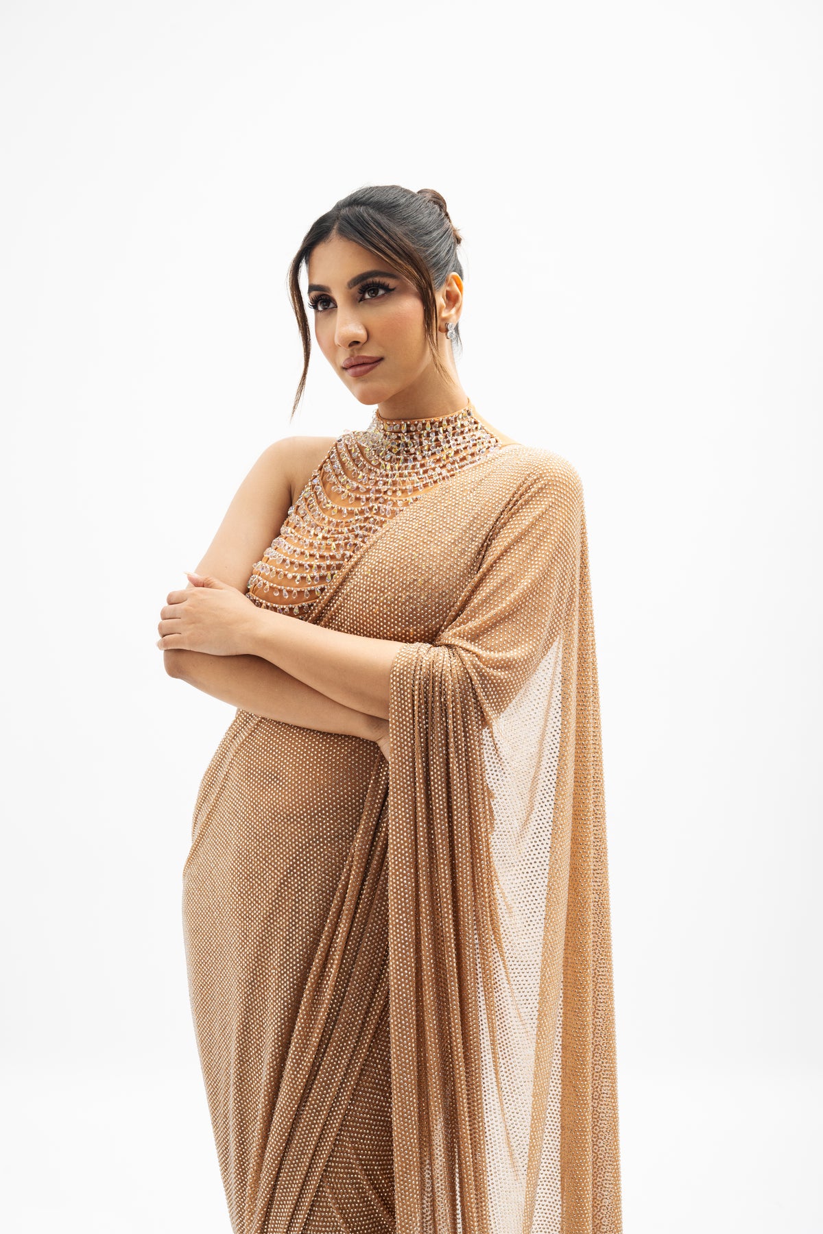 Margot Beaded Draped Saree Set