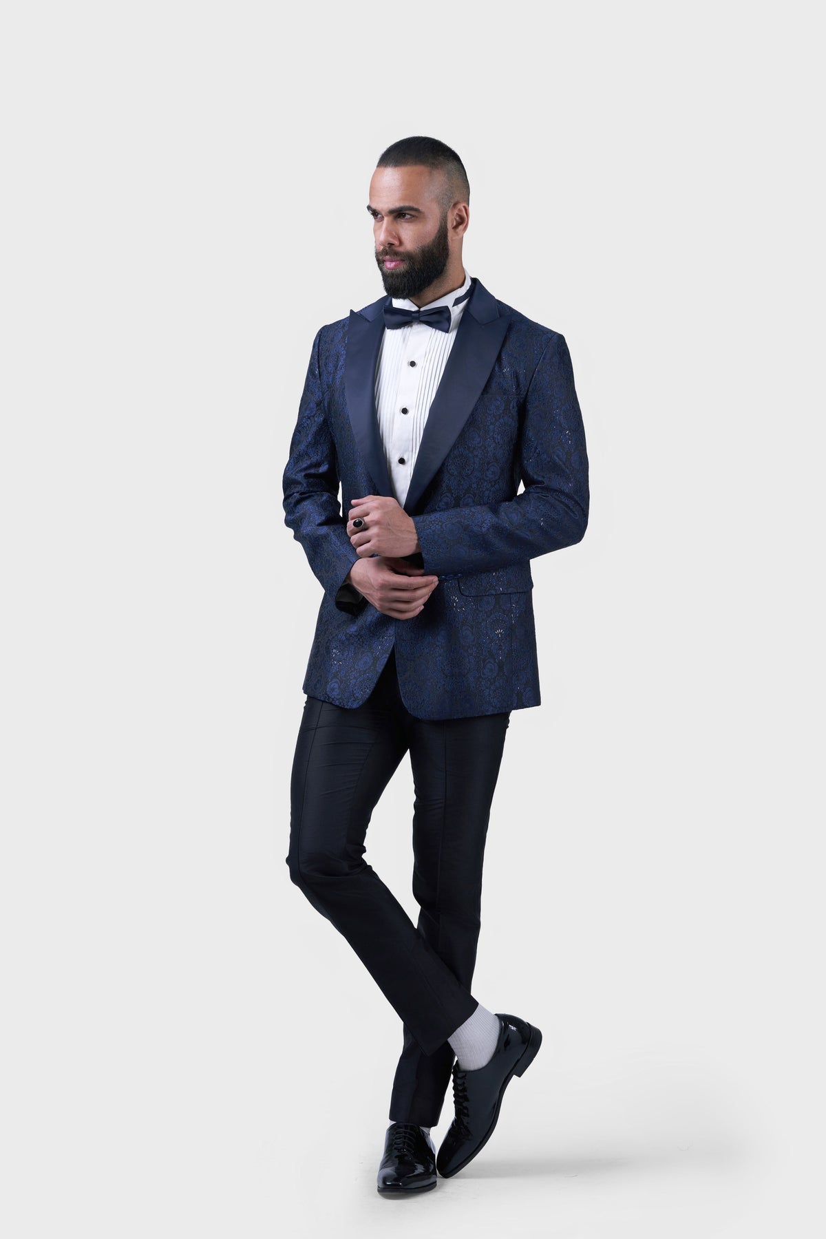 The Midnight Floret Tuxedo Jacket