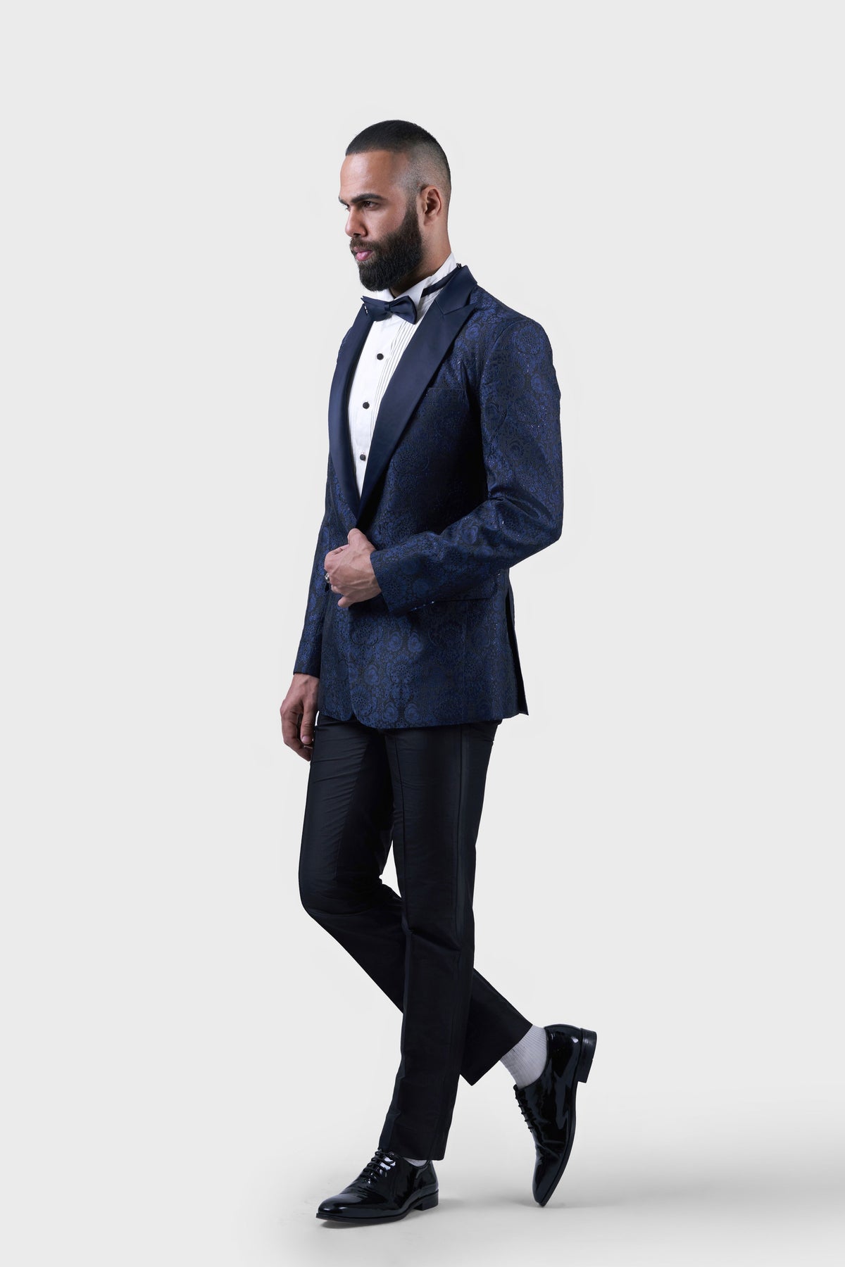 The Midnight Floret Tuxedo Jacket