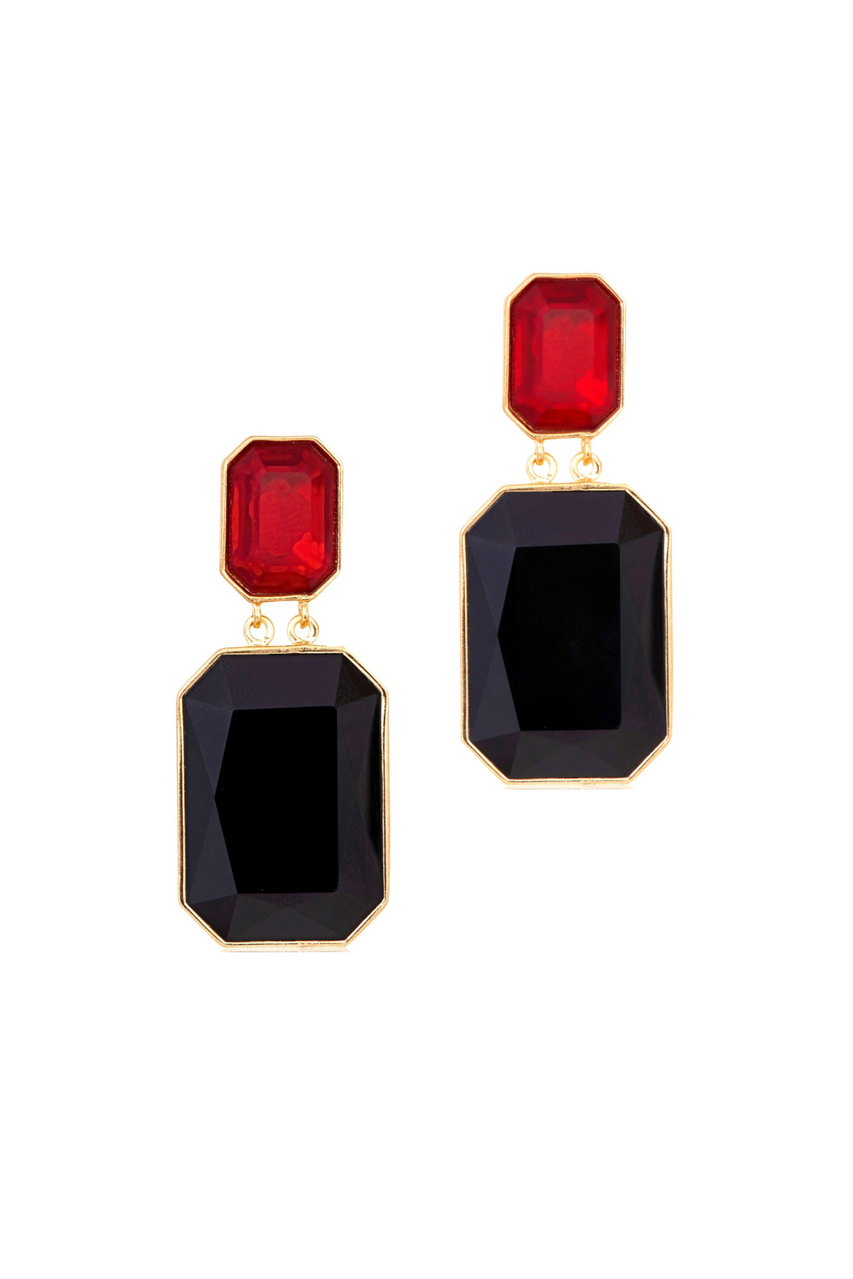 Radiance Dangler Earring -  Red &amp; Black