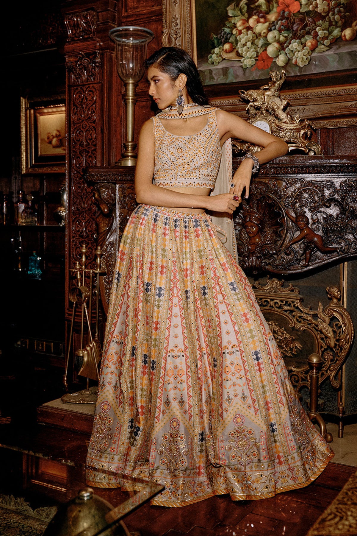 Padmini Lehenga Set in Grey