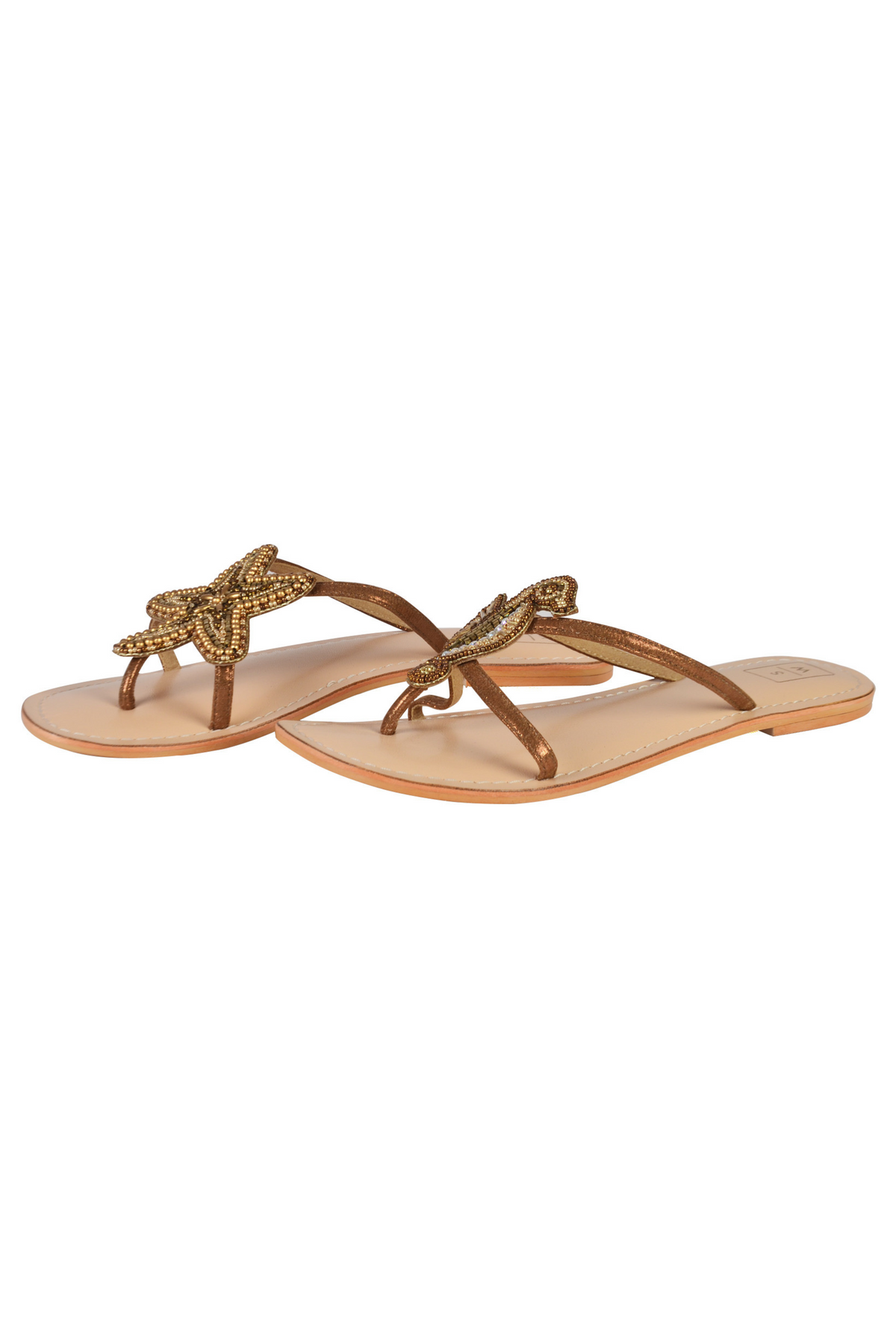 Larry Gold and Bronze sandals