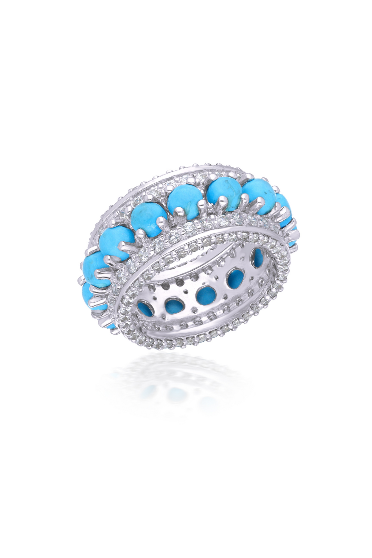 Swarovski Zirconia Cocktail Turquoise Ring