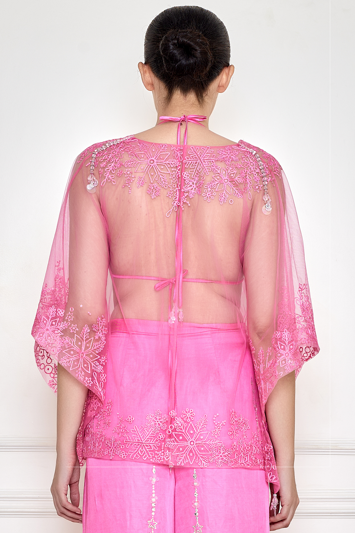 Pink Embroidered Kaftan