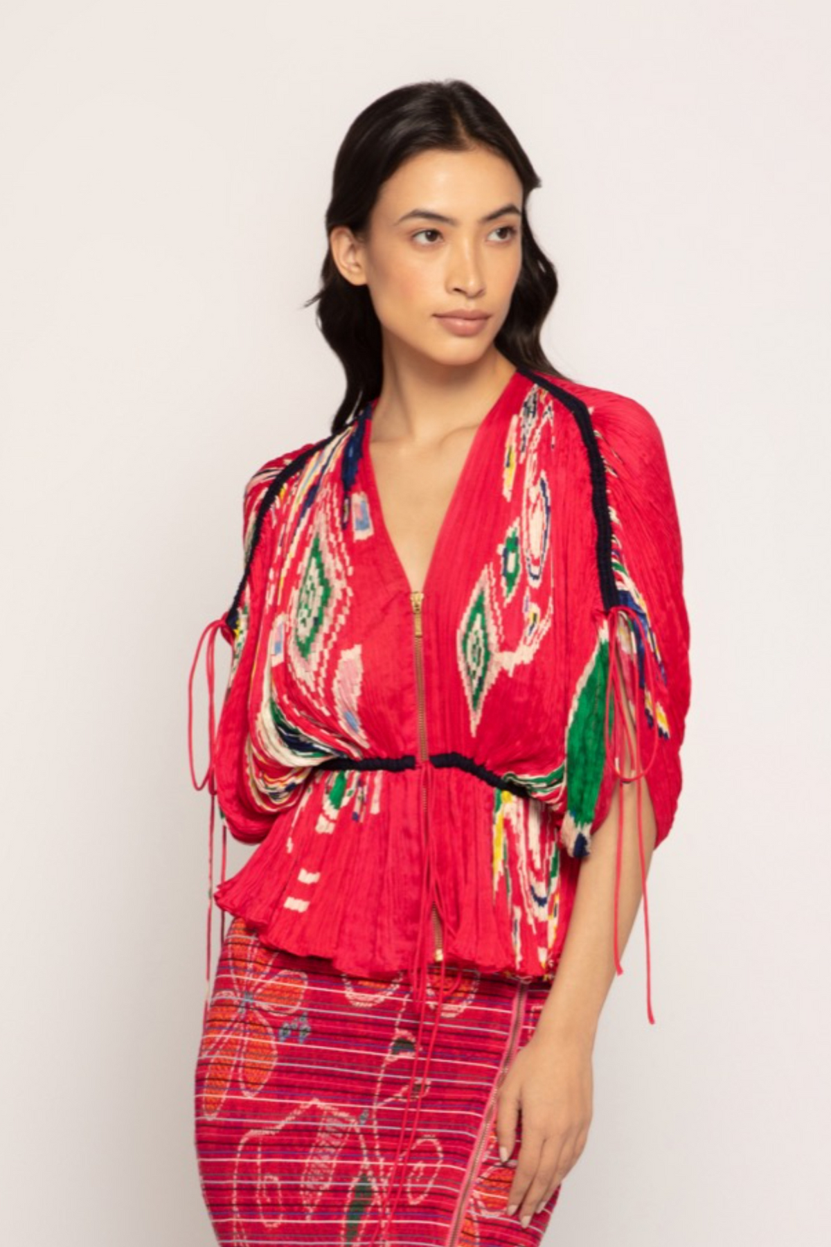 Paisley Print Kaftan Style Blouse