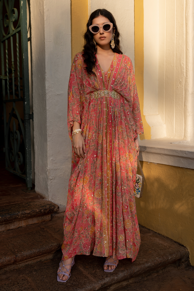 Cherry Blossom Kaftan Set