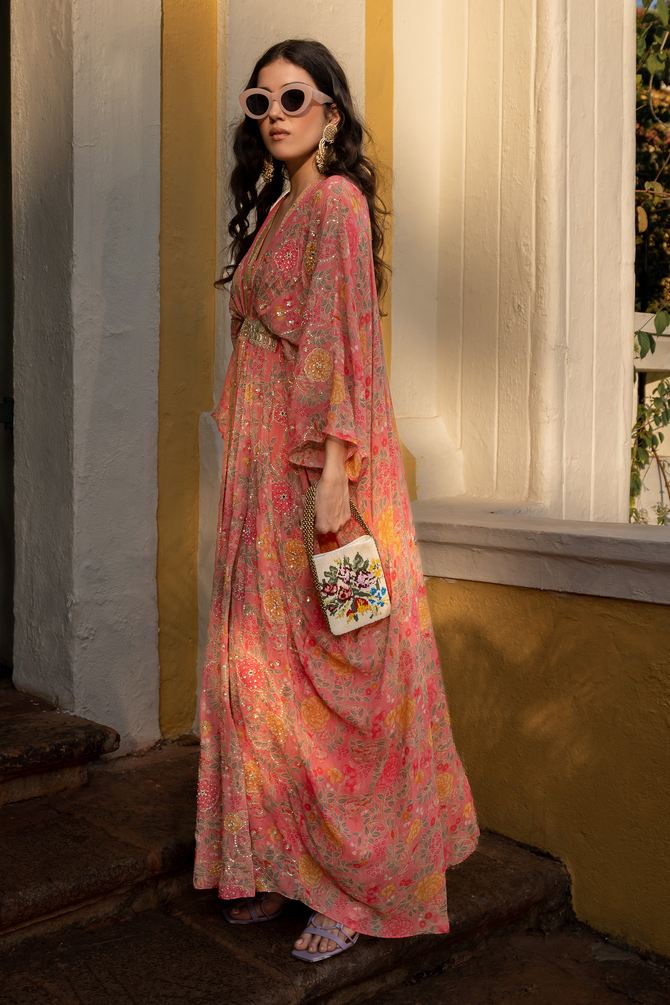 Cherry Blossom Kaftan Set