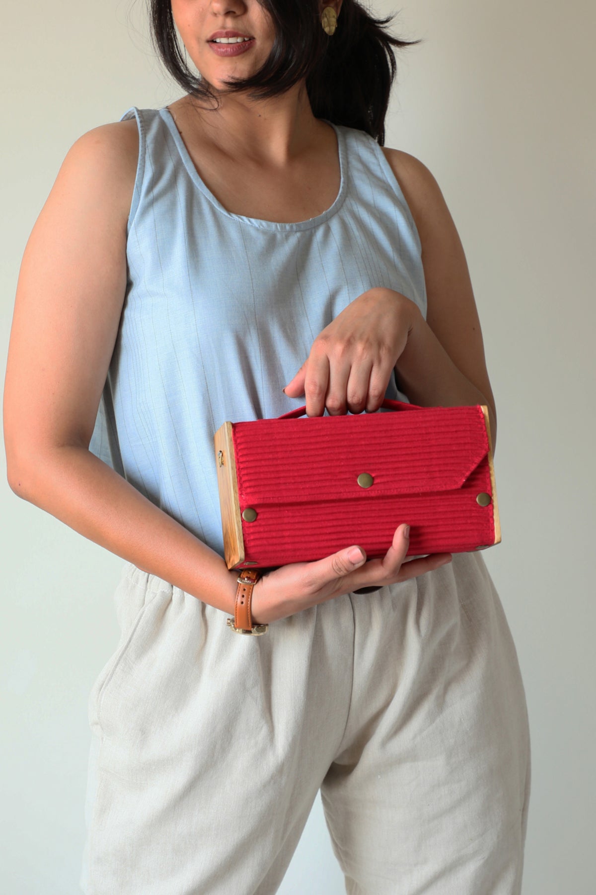 Garden Gala &amp; Solid Pink Box Clutch - Changeable Sleeve