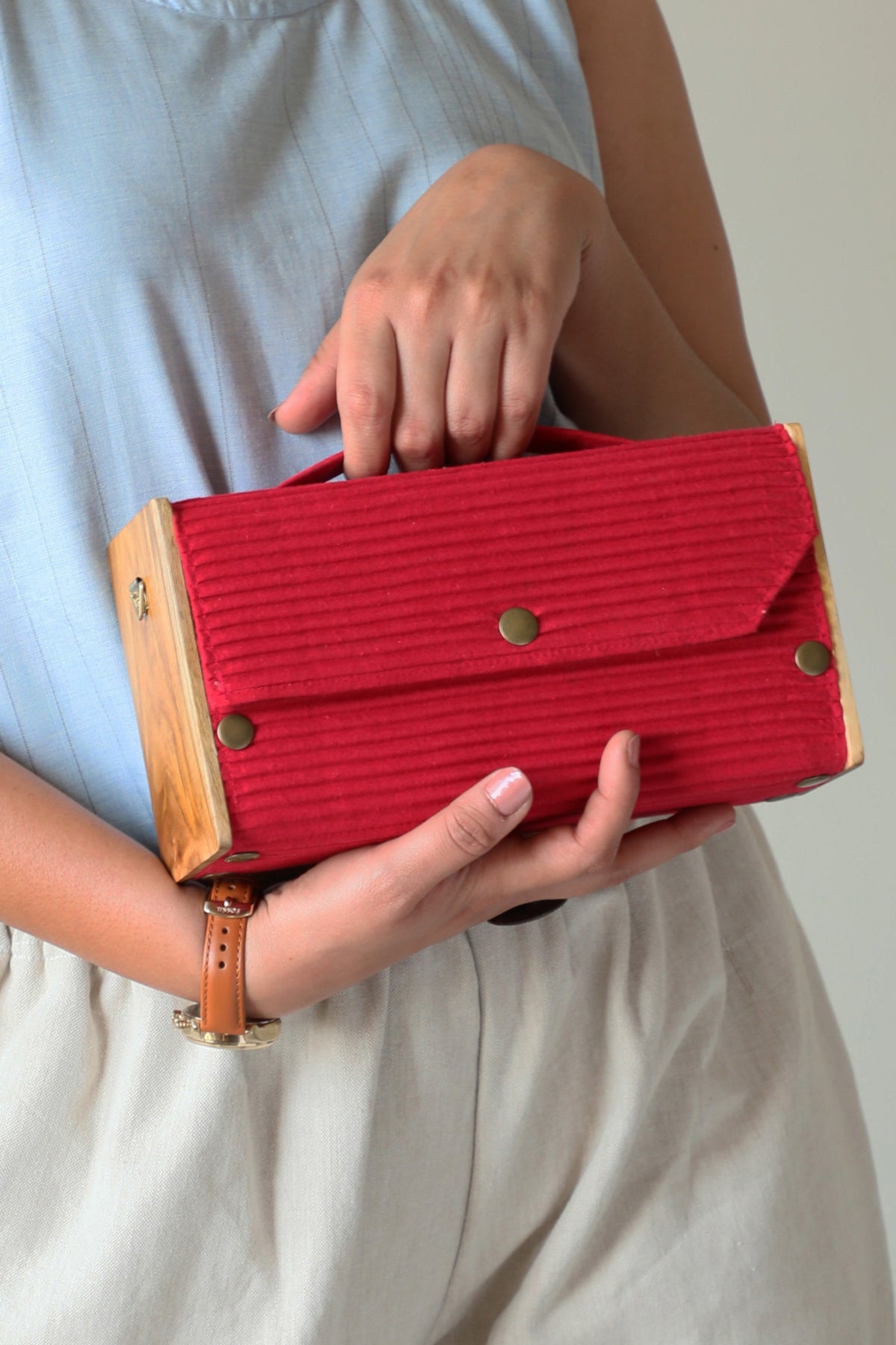 Garden Gala &amp; Solid Pink Box Clutch - Changeable Sleeve