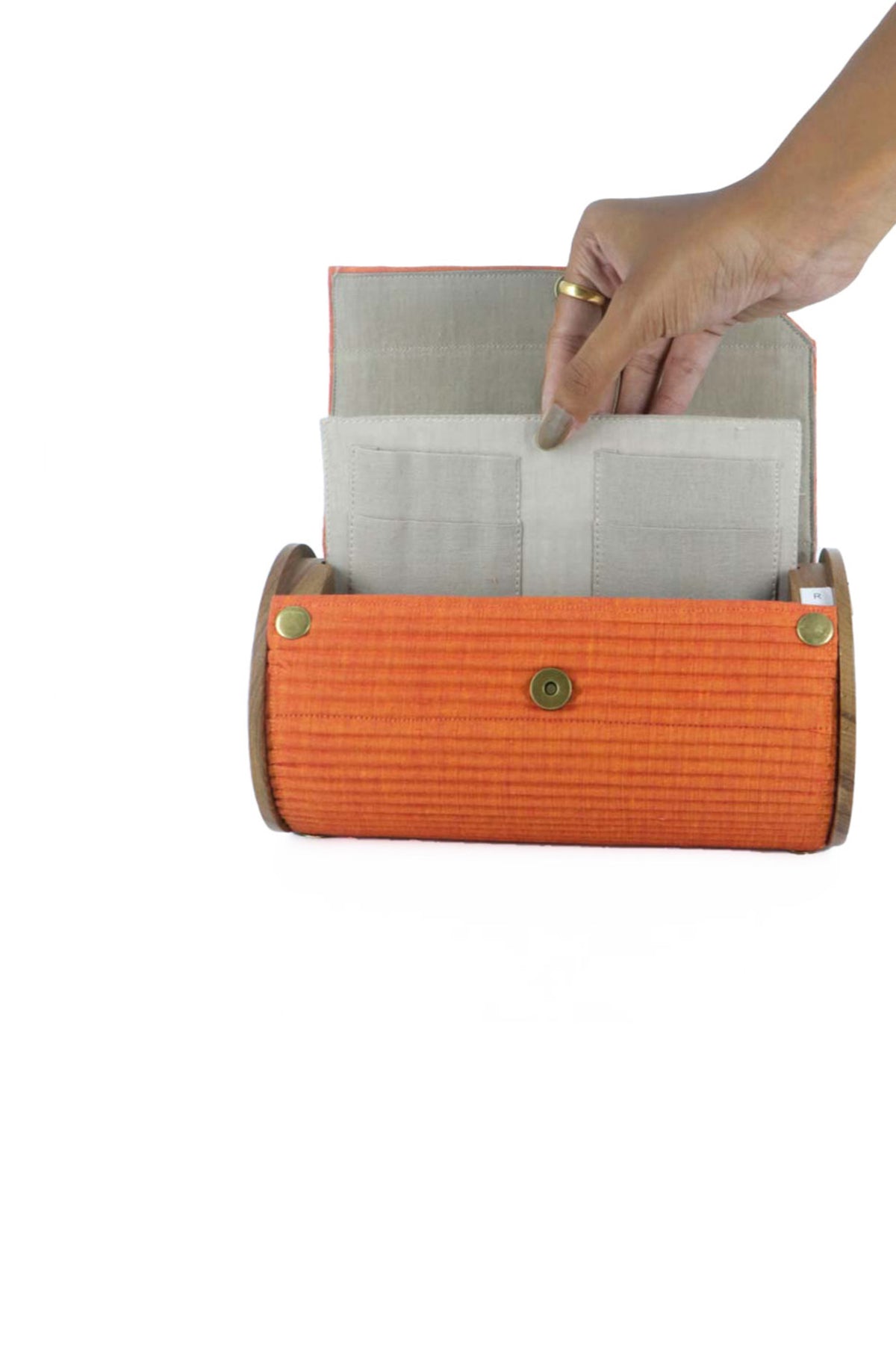 Garden Gala &amp; Saffron Sun Round Clutch - Changeable Sleeve