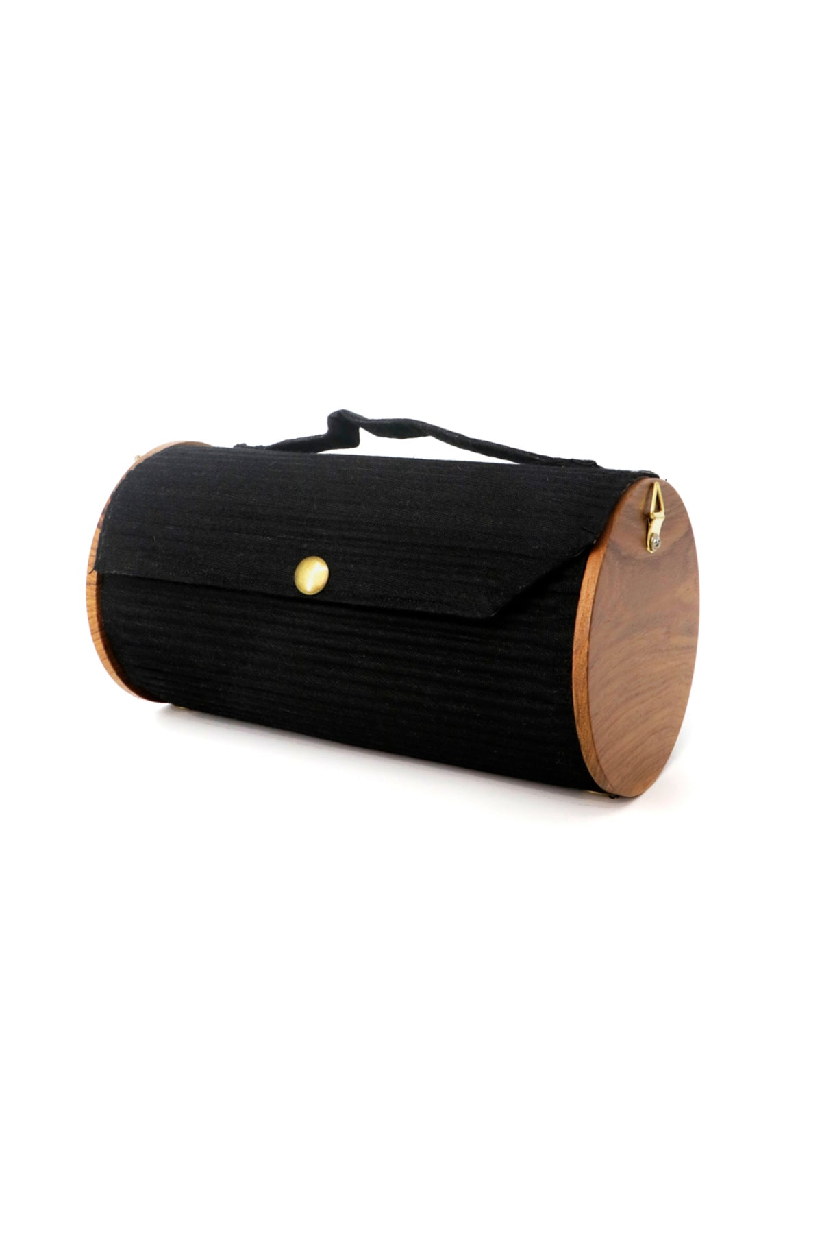 Sweet Pea &amp; Solid Black Round Clutch - Changeable Sleeve