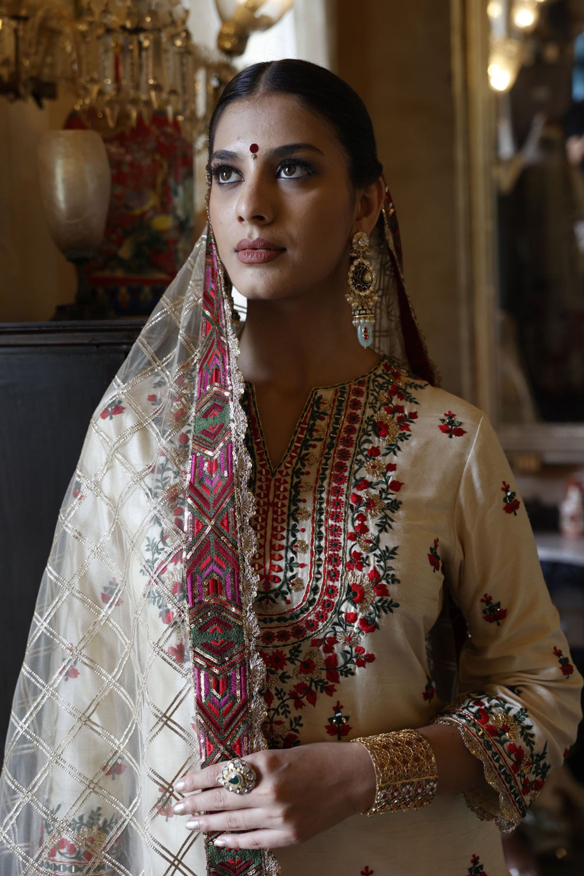 Ivory Kurta, Sharara and Dupatta