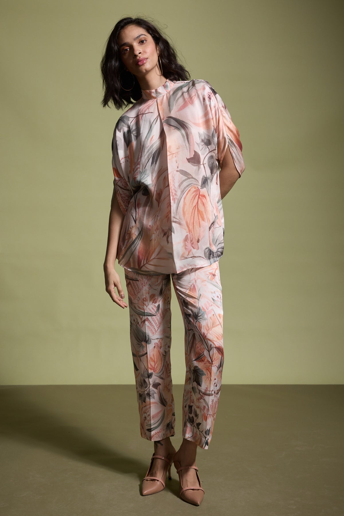 Earthen Leaf Print Pant