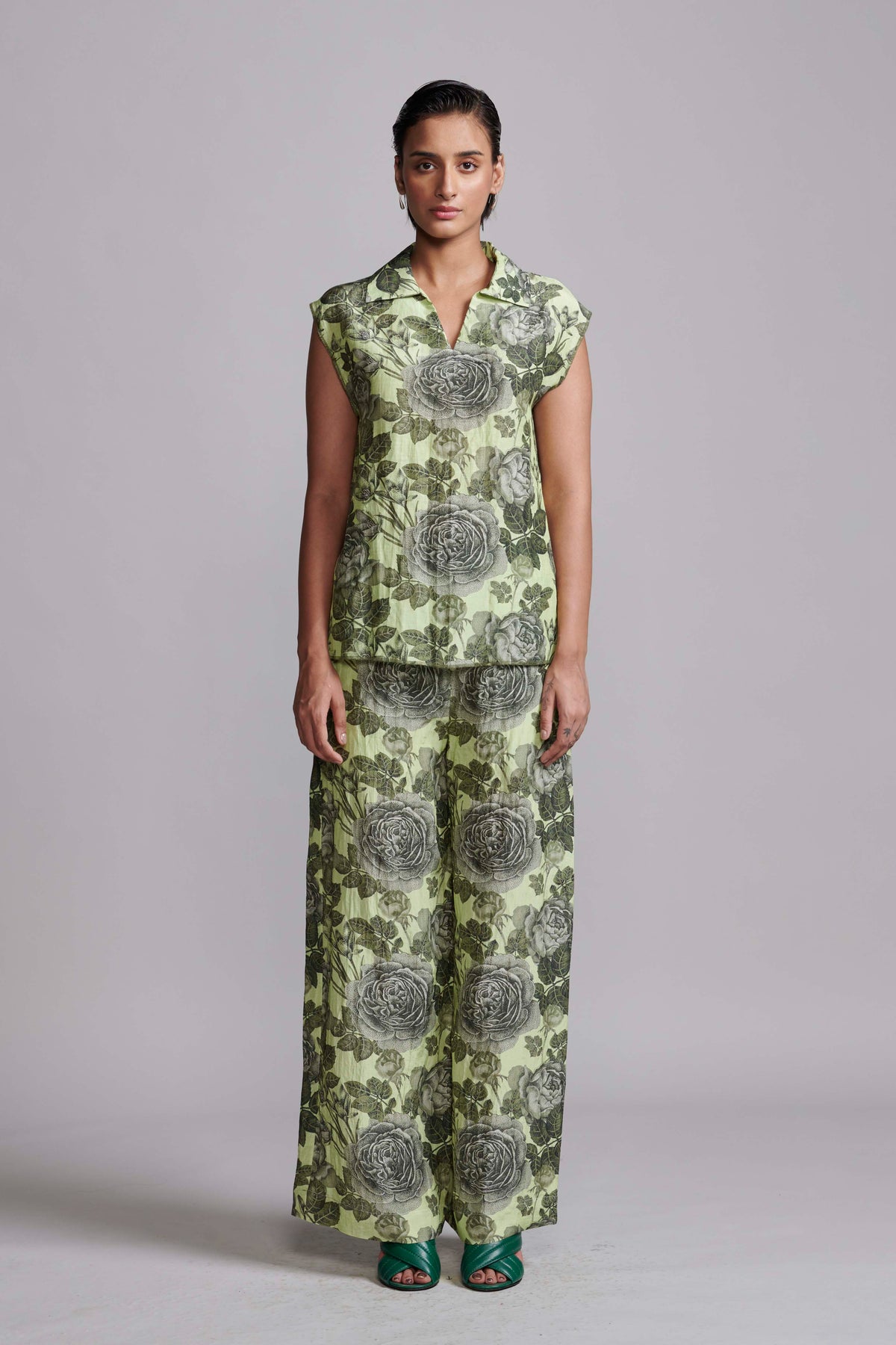 Floral Linen Pant