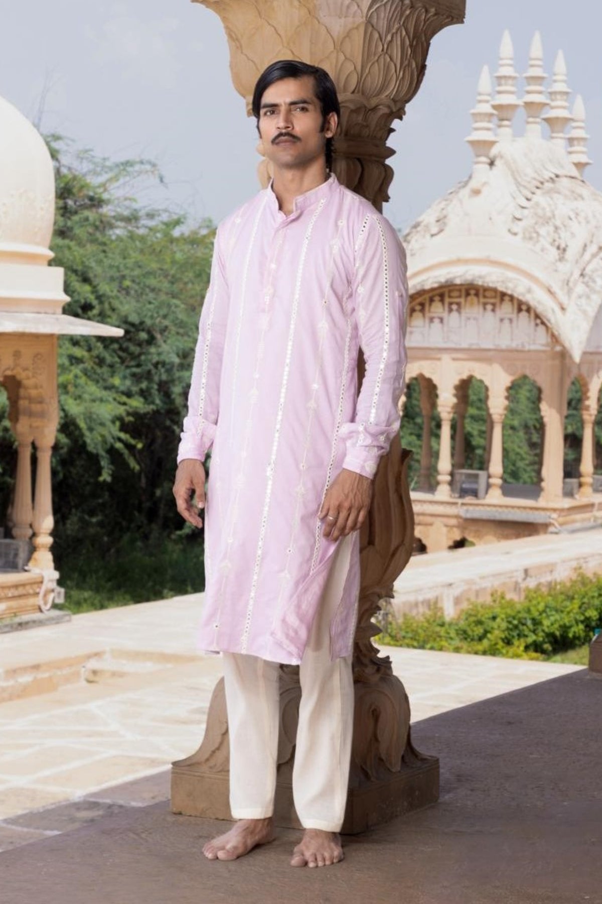 Lavender Criss Cross Kurta Set