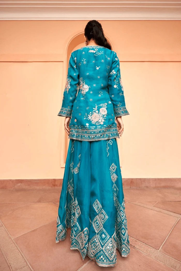 Pine Green Sharara Set