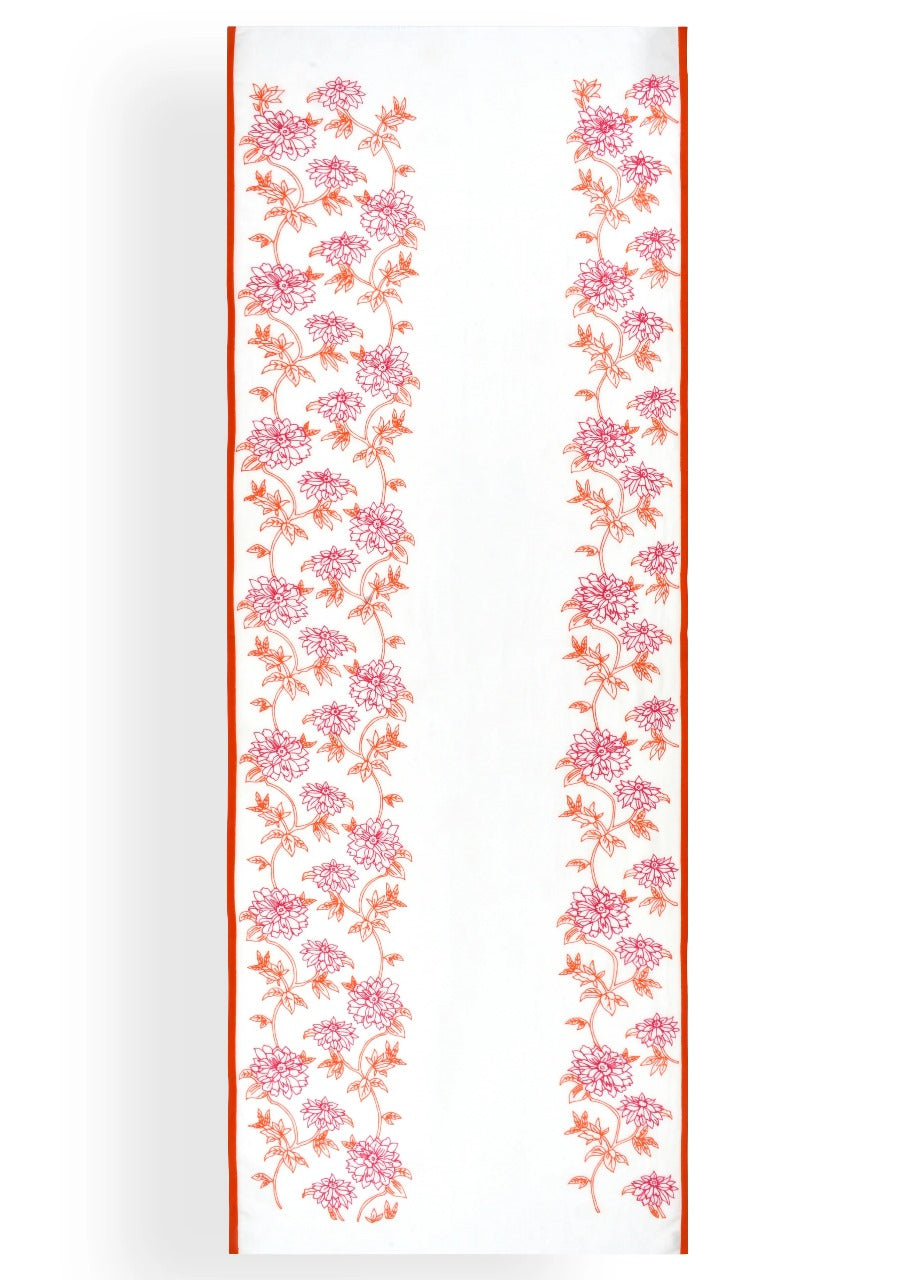 Vertical Floral Border Stole