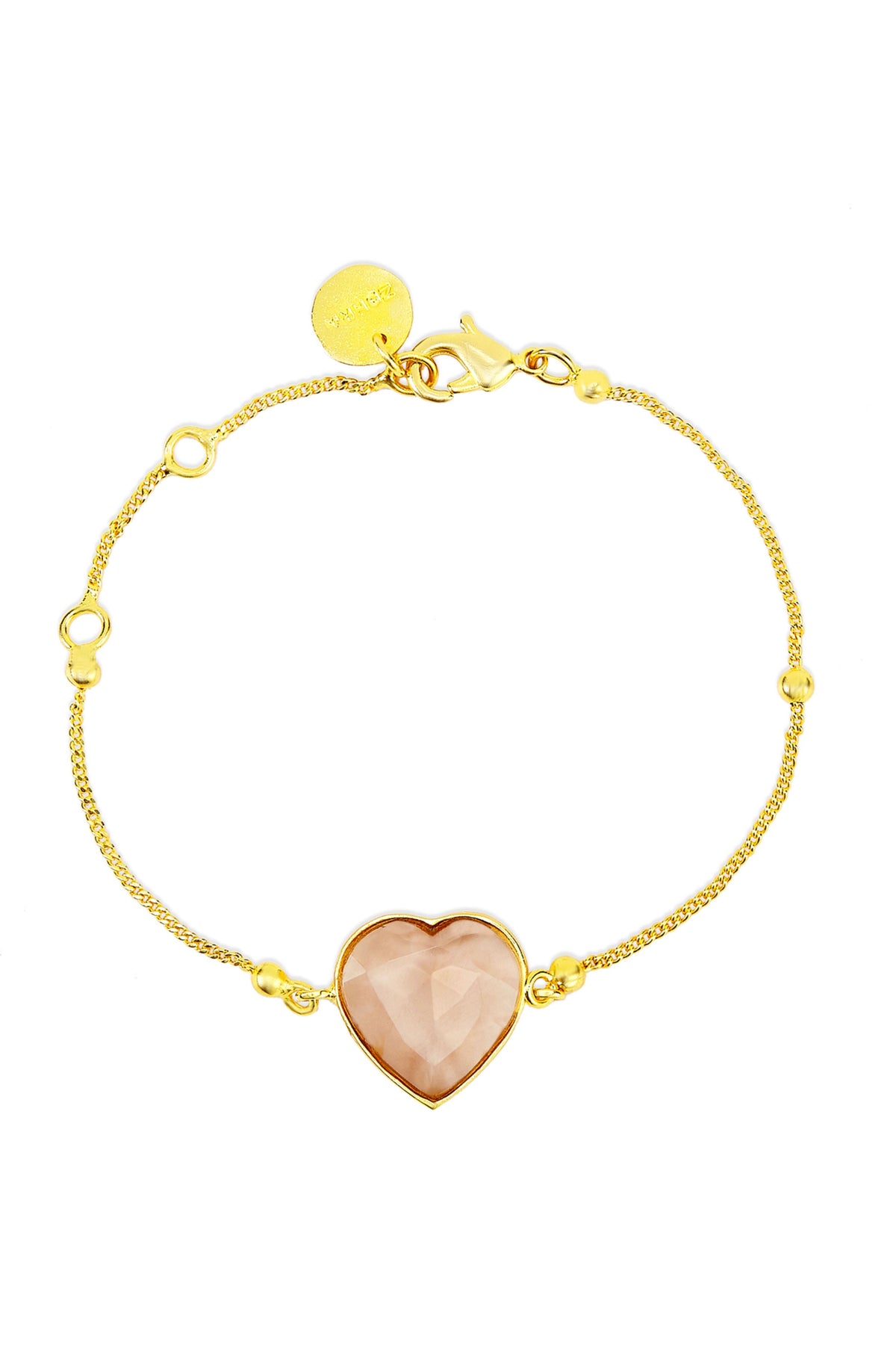 Rena morganite heart bracelet