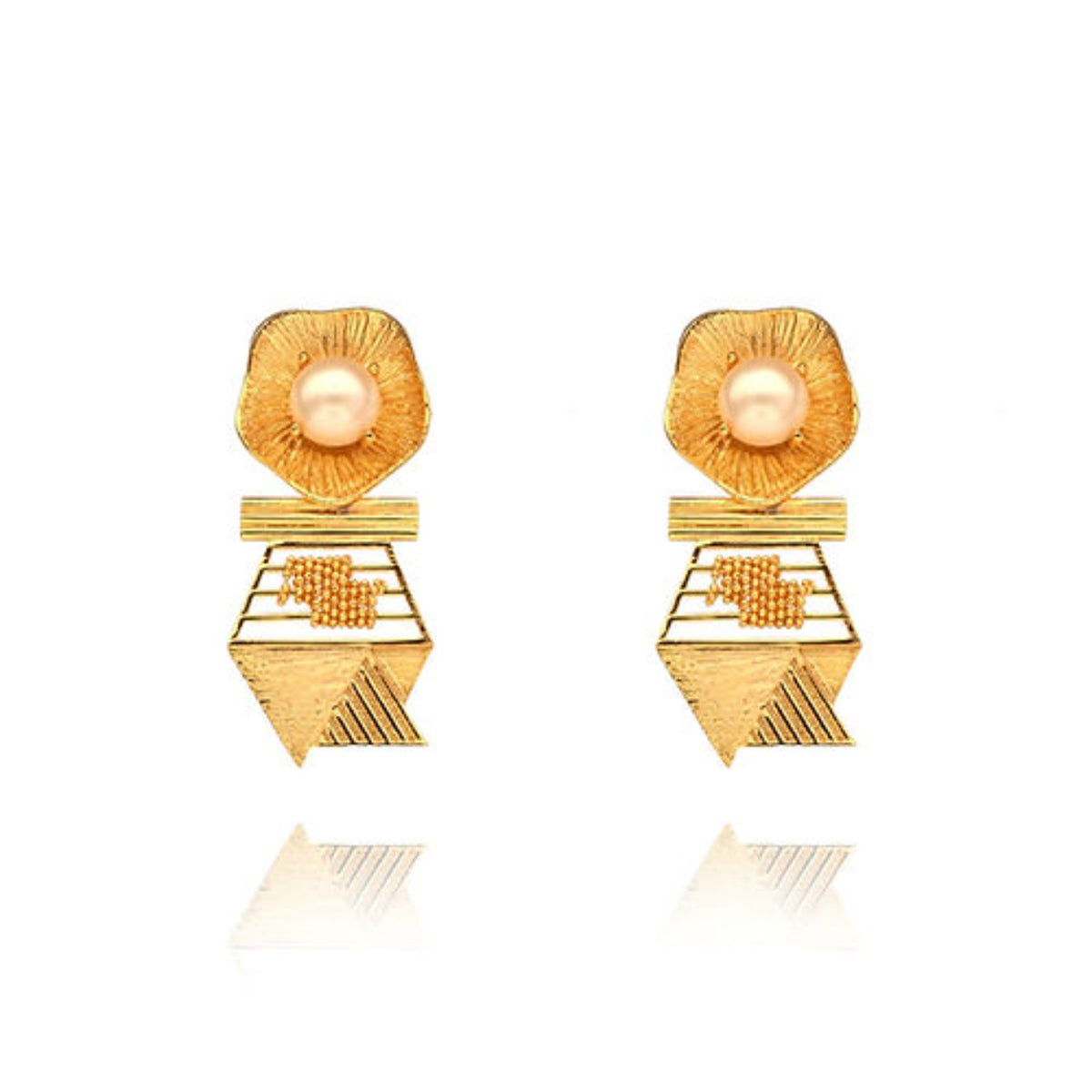 Hexa Pearl Studs